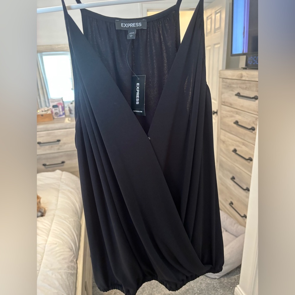 Black spaghetti strap top